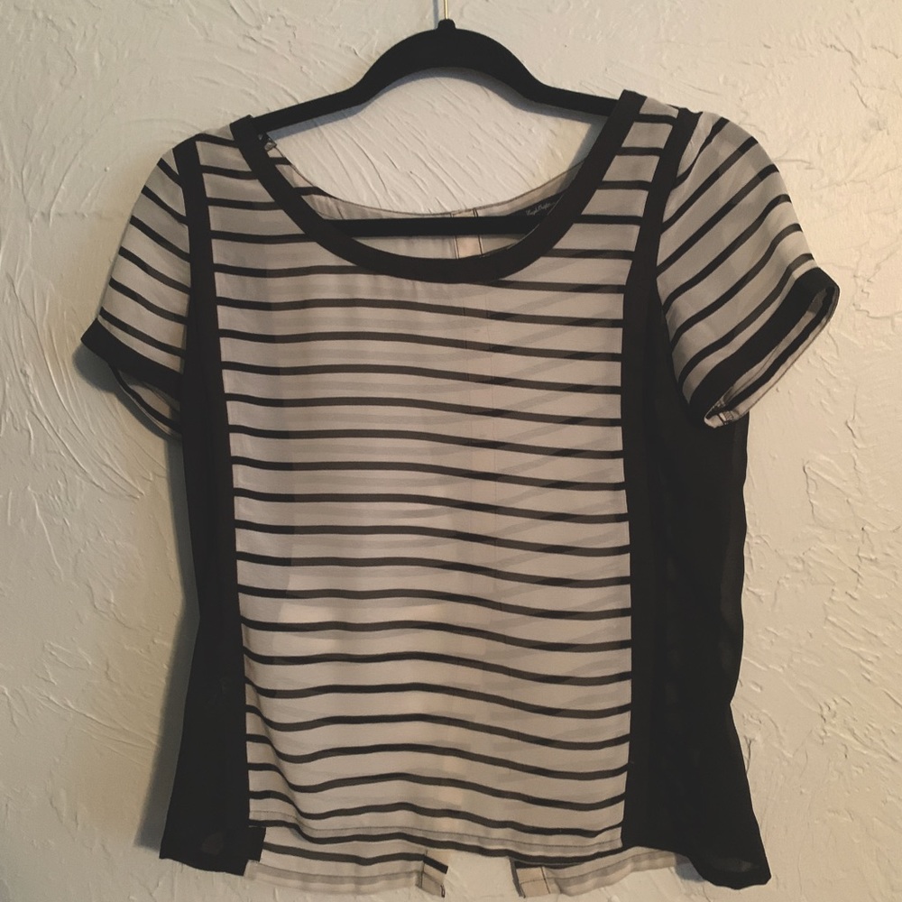 American Eagle Striped Top with open back